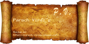 Parsch Virág névjegykártya